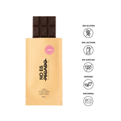 Tableta de chocolate 85% cacao amargo | 50 grs.